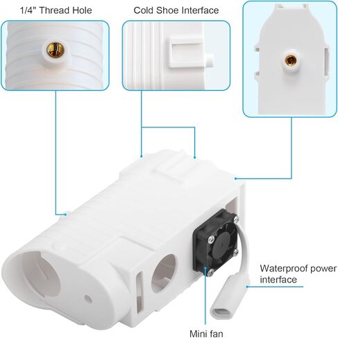 Protective Clam Cover with Fan for The Mevo Start, Avoid Exposure to Sun and rain,Mini Fan Keep Mevo Start from Overheating During Hot Outdoor Games in Kuwait