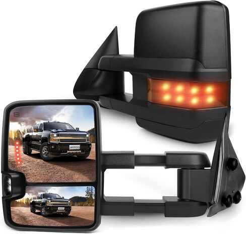 SCITOO Upper Flat Towing Mirror Glass Replacement with Right Passenger Side Mirror Lens Compatible with 1988-1998 For Chevy/For GMC C1500/K1500 1988-2000 For Chevy/For GMC C2500/K2500/K3500 in Saudi Arabia