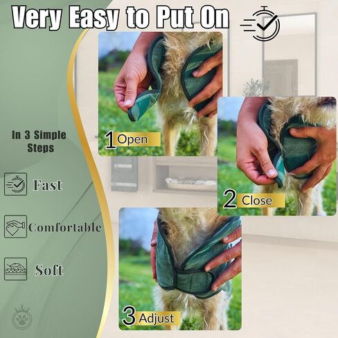| FELPACTION® Super Assorbent Dog Bathrobe Double Layer Premium + ebook of the Secrets التي يحتاجها حيوانك الأليف | الألياف الدقيقة الفاخرة السريعة | أردية الكلب لبعد حمام | لينة وملائمة | الكلاب حمام لوازم in Kuwait