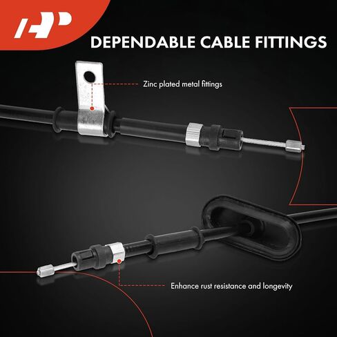 A-Premium Rear Passenger Side Parking Brake Cable Assembly Compatible with Chevrolet, Pontiac Models: Malibu 2008-2012, G6 2006-2010 - Replace# 25974277, 15925264 in Saudi Arabia