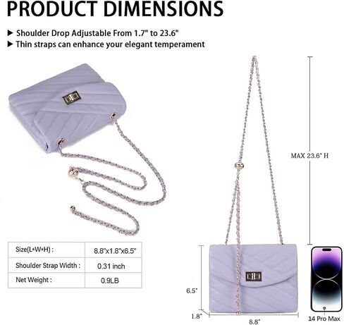Flap Quilted Crossbody Purse for Women Trendy Ladies Shoulder Bag in Saudi Arabia