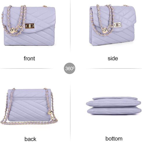 Flap Quilted Crossbody Purse for Women Trendy Ladies Shoulder Bag in Saudi Arabia