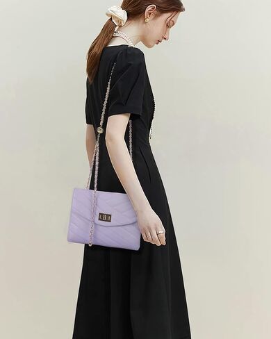 Flap Quilted Crossbody Purse for Women Trendy Ladies Shoulder Bag in Saudi Arabia