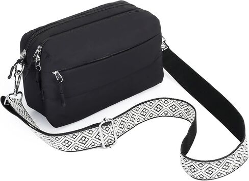 حقائب كروس صغيرة من هيرالد للنساء، حقائب كتف منتفخة خفيفة الوزن للسفر مع جيوب متعددة وحافظة للأمتعة in Kuwait