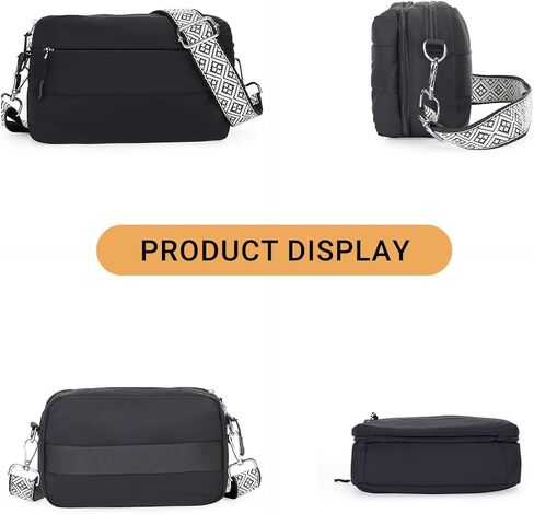 حقائب كروس صغيرة من هيرالد للنساء، حقائب كتف منتفخة خفيفة الوزن للسفر مع جيوب متعددة وحافظة للأمتعة in Kuwait