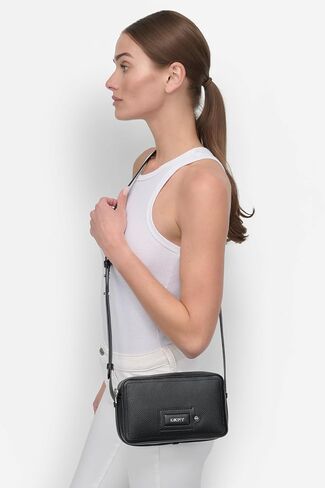 DKNY Women's Glee Camera Bag, Black/Silver, One Size in Saudi Arabia