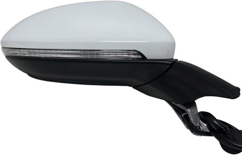 Spieg Passenger Side Mirror for 2015-2021 Volkswagen Golf, 2015-2019 GTI Power Adjustment Heated Turn Signal Painted White 6 Pins Right VW1321154 in Kuwait