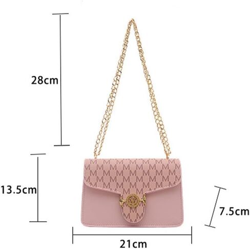 Women's Crossbody Bag Chain Wallet Quilted Shoulder Bags Vintage Print Underarm Bag Square Crossbody Bags Messenger Handbag in Saudi Arabia