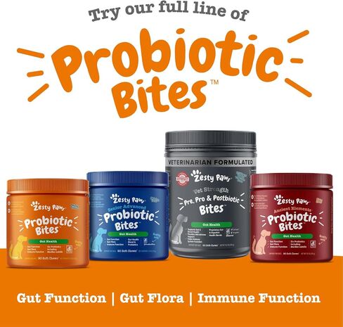 Zesty Paws Bropiotic Bites for Cats - Gut Flora and Immune Super in Kuwait