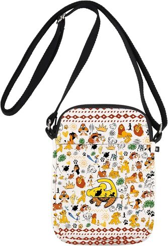 G2TUP Cartoon Lion Crossbody Bag Animated Lion Gifts Timon & Pumbaa Gift Magical Kingdom Shoulder Bag in Saudi Arabia