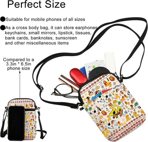 G2TUP Cartoon Lion Crossbody Bag Animated Lion Gifts Timon & Pumbaa Gift Magical Kingdom Shoulder Bag in Saudi Arabia