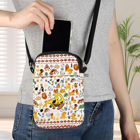 G2TUP Cartoon Lion Crossbody Bag Animated Lion Gifts Timon & Pumbaa Gift Magical Kingdom Shoulder Bag in Saudi Arabia