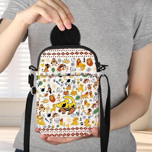 G2TUP Cartoon Lion Crossbody Bag Animated Lion Gifts Timon & Pumbaa Gift Magical Kingdom Shoulder Bag in Saudi Arabia