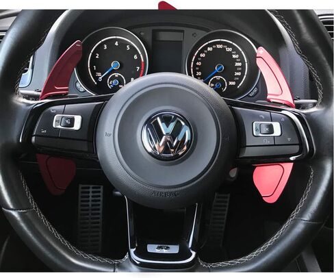 SANRILY مناسب لمبدلات تبديل عجلة القيادة لفولكس واجن مناسبة لسيارة VW Golf MK7 GTI R-line Scirocco Golf7 GTD TSI R/R-Line Polo GTI Jetta مجموعة بديلة باللون الأحمر in Kuwait
