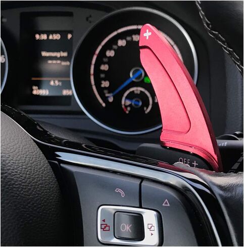 SANRILY مناسب لمبدلات تبديل عجلة القيادة لفولكس واجن مناسبة لسيارة VW Golf MK7 GTI R-line Scirocco Golf7 GTD TSI R/R-Line Polo GTI Jetta مجموعة بديلة باللون الأحمر in Kuwait