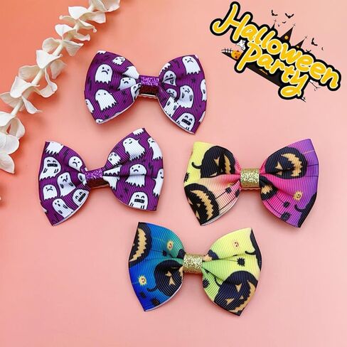 5 Pcs Christmas Hair Clips Big Bow Ribbon Hair Accessories Cute Santa Claus Reindeer Elk Hair Barrettes Holiday Headdress Hairpin for Girls Women Kids Xmas Party Cosplay Gift in Kuwait