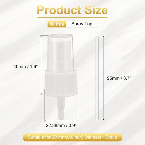 uxcell 50 Pcs Black Spray Top, 20/410 Fine Mist Sprayer Reusable Replacement Spray Bottle Pump Plastic Top for Cosmetic Perfume and Body Sprays Bottle in Saudi Arabia