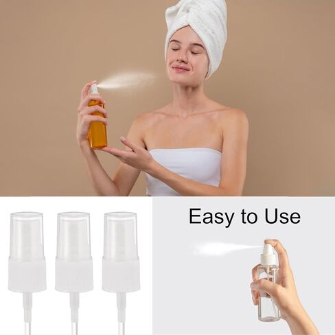 uxcell 50 Pcs Black Spray Top, 20/410 Fine Mist Sprayer Reusable Replacement Spray Bottle Pump Plastic Top for Cosmetic Perfume and Body Sprays Bottle in Saudi Arabia