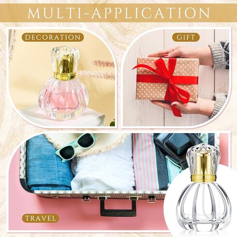 12 Pack 50ml/1.7oz Pumpkin Shape Portable Spray Perfume Bottle Empty Glass Refillable Perfume Atomizer Pumpkin Shape Antique Bottles with Refill Tool for Travel Home Decor in Saudi Arabia