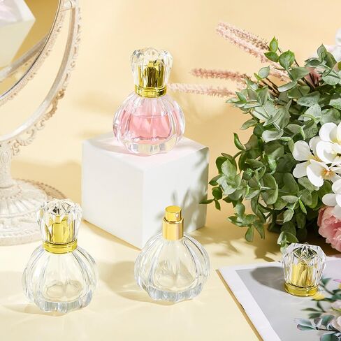 12 Pack 50ml/1.7oz Pumpkin Shape Portable Spray Perfume Bottle Empty Glass Refillable Perfume Atomizer Pumpkin Shape Antique Bottles with Refill Tool for Travel Home Decor in Saudi Arabia