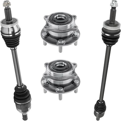 AutoShack الجبهة السيرة الذاتية المحور رمح محور العجلة تحمل جمعيات دون ABS | بديل لسيارة هيونداي سوناتا 2015-2019 وكيا أوبتيما 2016-2020 | 4-جهاز كمبيوتر in Saudi Arabia