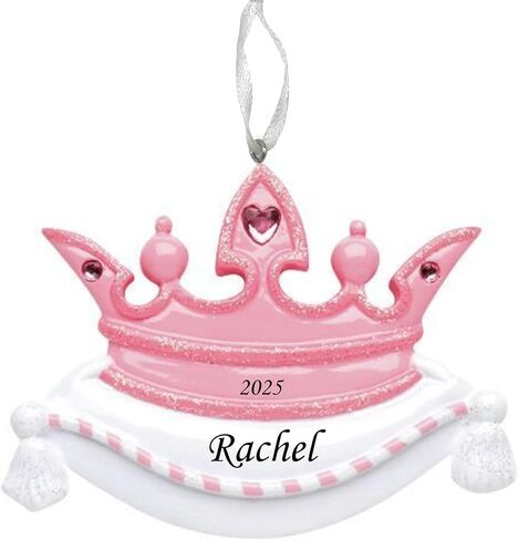2025 Princess Christmas Ornament – Personalized Girl Holiday Keepsake – Custom Cute Xmas Tree Decoration for Kids & Baby Girls – Unique Engraved Ornament Gift for Families (Ice Princess) in Saudi Arabia