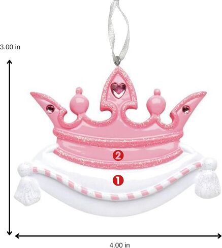 2025 Princess Christmas Ornament – Personalized Girl Holiday Keepsake – Custom Cute Xmas Tree Decoration for Kids & Baby Girls – Unique Engraved Ornament Gift for Families (Ice Princess) in Saudi Arabia