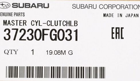 Subaru 2008-2014 Impreza WRX STI M/T Clutch Master Cylinder 37230FG032 Oem New in Saudi Arabia