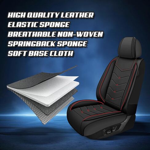 Car Seat Covers for Hyundai Elantra 2001-2025, Premium Nappa Leather Car Seat Cover, Stylish Sport Seat Covers， Automobile Seat Cover Sets.(Luxury 5 Seats/Beige) in Saudi Arabia