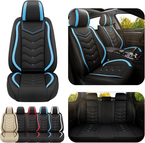 Car Seat Covers for Hyundai Elantra 2001-2025, Premium Nappa Leather Car Seat Cover, Stylish Sport Seat Covers， Automobile Seat Cover Sets.(Luxury 5 Seats/Beige) in Saudi Arabia