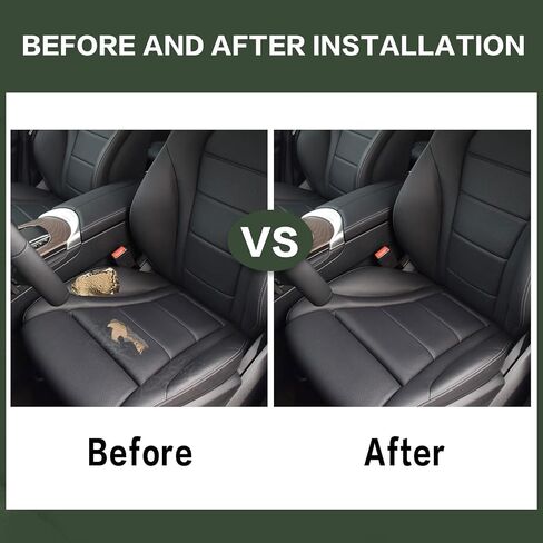FZJDSD غطاء مقعد جلدي مثقوب من الجانب السفلي للسائق متوافق مع Mercedes Benz C Class C250 C300 C350 C350e C400 2015-2021 متوافق مع GLC300 GLC300e GLC350e 2016-2021 in Saudi Arabia