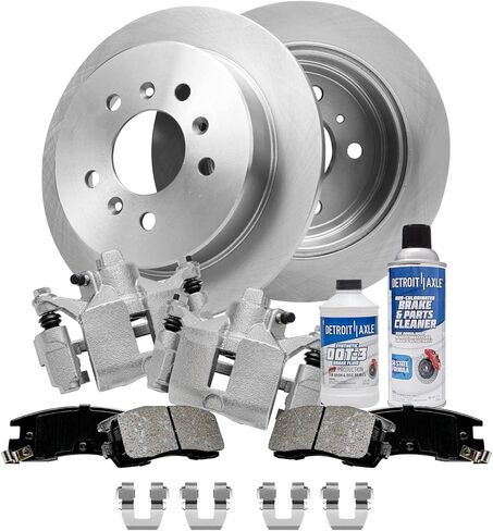 Detroit Axle - Rear Brake Kit for Chevy Impala Monte Carlo Buick LaCrosse Allure Disc Brake Rotors Brake Calipers w/Brackets Ceramic Brakes Pads Replacement in Saudi Arabia