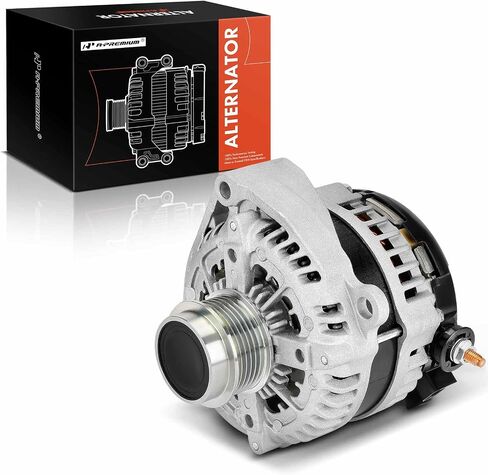 مولد كهربائي ممتاز متوافق مع شيفروليه سيلفرادو 2500 HD/3500 HD وGMC Sierra 2500 HD/3500 HD، 2015-2016، 6.6L، 12V 220A 6-Groove Clutch Pulley في اتجاه عقارب الساعة، استبدال # 22949468، 1042106850 in Saudi Arabia