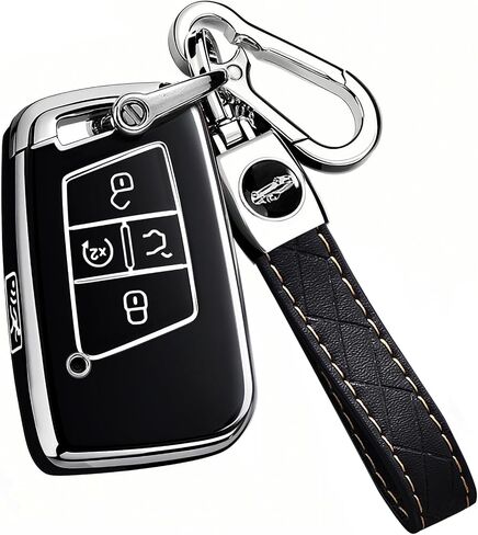 Montague Key Fob Cover for Volkswagen with Keychain, Premium TPU Key Case Compatible with VW Tiguan Atlas Taos SEL Jetta GLI Passat Arteon Remote Start Protector（5 Buttons Pink） in Saudi Arabia