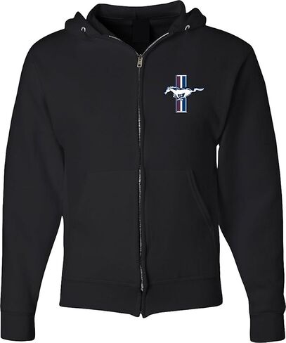 Lucky Ride Ford Hoodie Legend Lives Mustang Pony (Pocket) Full Zip Sweatshirt in Saudi Arabia