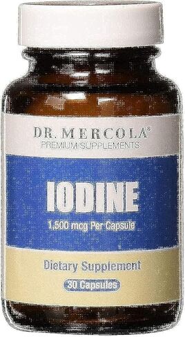 دكتور ميركولا، اليود، 30 حصة (30 كبسولة)، يساعد على دعم صحة العظام والدماغ، يساعد على دعم مستويات الطاقة المثلى، غير معدل وراثيًا، خالي من الصويا، خالي من الغلوتين in Kuwait