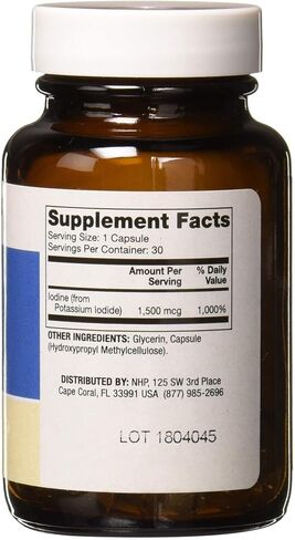 دكتور ميركولا، اليود، 30 حصة (30 كبسولة)، يساعد على دعم صحة العظام والدماغ، يساعد على دعم مستويات الطاقة المثلى، غير معدل وراثيًا، خالي من الصويا، خالي من الغلوتين in Kuwait