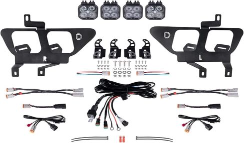 مجموعة جيب الضباب من سلسلة Diode Dynamics Stage متوافقة مع Ford F-150 2021-2023 مع إضاءة خلفية، لون أبيض بارد رياضي مع إضاءة خلفية in Kuwait
