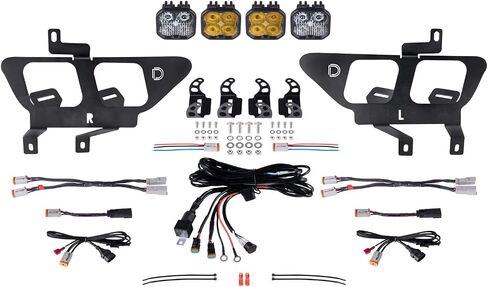 مجموعة جيب الضباب من سلسلة Diode Dynamics Stage متوافقة مع Ford F-150 2021-2023 مع إضاءة خلفية، لون أبيض بارد رياضي مع إضاءة خلفية in Kuwait