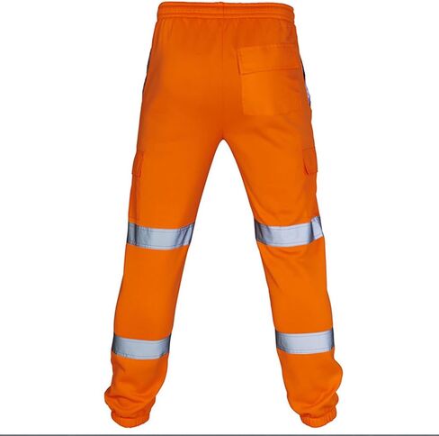 سراويل البضائع الرجالية المصنوعة من الصوف Hi Viz Viz سراويل العمل ذات الرؤية المحسنة للركض بشريط عاكس للسلامة مع جيوب in Kuwait