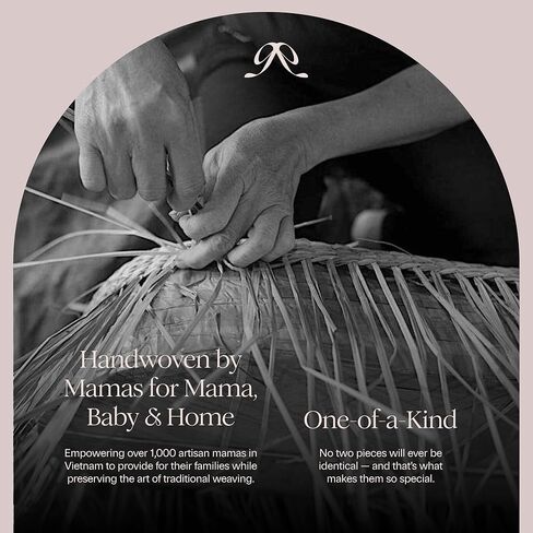 Unique Wavy Scalloped Basket Set Of 2 - Hand Woven Scallop Basket - 16 x 10 x 7 In - Scalloped Wicker Basket - Scalloped Edge Basket - Scalloped Storage Basket in Kuwait