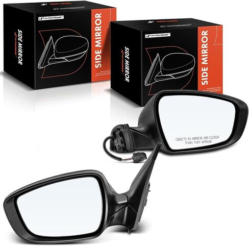 زوج A-Premium (2) مرآة باب كهربائية جانبية للسائق والراكب - متوافقة مع Kia Forte/Forte 5 2014 2015 2016 - مرآة رؤية خلفية خارجية قابلة للطي يدويًا ساخنة - استبدال # 87610A7200 in Saudi Arabia