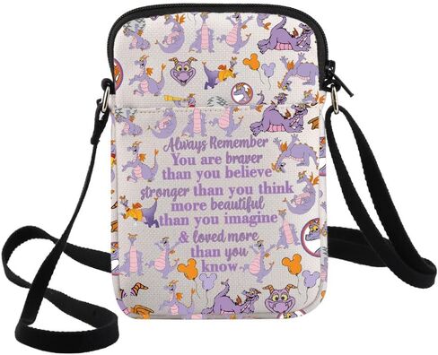G2TUP Purle Dragon Crossbody Bag Dragon Fans Gift You Are Braver Than You Know Purle Dragon Shoulder Bag Dragon Merch in Saudi Arabia