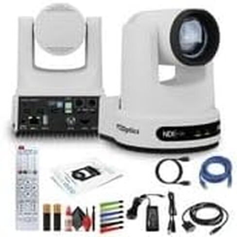 PTZOptics Move 4K SDI/HDMI/USB/IP PTZ Camera with 30x Optical Zoom (White) (PT30X-4K-WH-G3) + Lens Cleaning Kit + HDMI Cable + Ethernet Cable + Color Wire Ties in Saudi Arabia