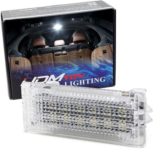 iJDMTOY One Xenon White Full LED Cargo Area Light Assembly Compatible With Porsche 718, 981 911/991 Powered by 12-SMD LED Diodes, Replace Both OEM LED or Incandescent Trunk Lamp in Saudi Arabia