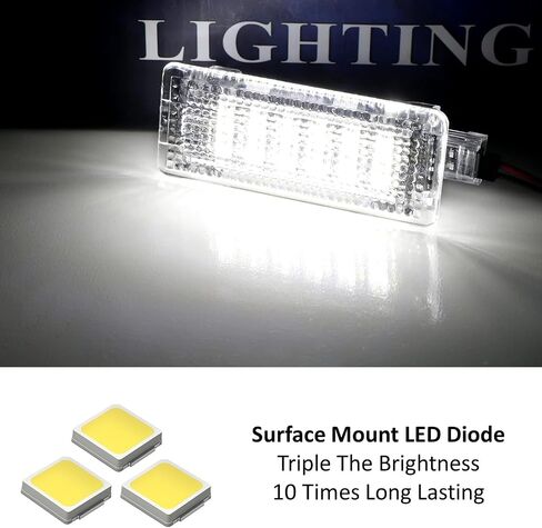 iJDMTOY One Xenon White Full LED Cargo Area Light Assembly Compatible With Porsche 718, 981 911/991 Powered by 12-SMD LED Diodes, Replace Both OEM LED or Incandescent Trunk Lamp in Saudi Arabia