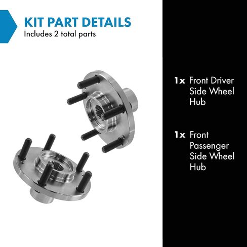 TRQ Wheel Hub FRONT PAIR For 2006-2010 Sonata 2.4L in Saudi Arabia