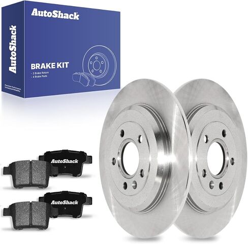 AutoShack Rear Brake Rotors Ceramic Brake Pads | Replacement for 2005-2007 Ford Five Hundred Freestyle 2008-2009 Taurus X 2005-2007 Mercury Montego 2008-2009 Sable 3.5L AWD FWD | 6-PC Brake Kit in Saudi Arabia