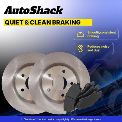 AutoShack Rear Brake Rotors Ceramic Brake Pads | Replacement for 2005-2007 Ford Five Hundred Freestyle 2008-2009 Taurus X 2005-2007 Mercury Montego 2008-2009 Sable 3.5L AWD FWD | 6-PC Brake Kit in Saudi Arabia