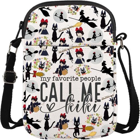 MBMSO Kiki and Jiji Crossbody Bag Animated Movie Theme Gifts for Manga Fans Kiki Delivery Inspired Crossbody Purse for Baker in Saudi Arabia